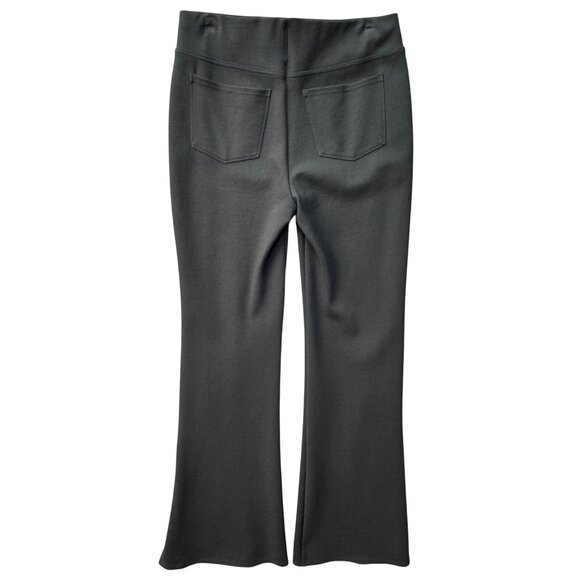 Soft Surroundings Black Ponte Flare Slit Leg Trouser Pants Pull‎ On Business TS - Picture 5 of 7